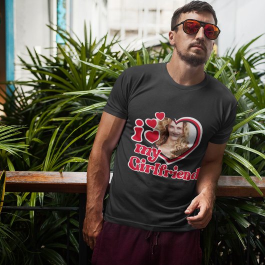 Ik hou van mijn Vriendin Custom Black T-shirt