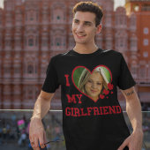 Ik hou van mijn Vriendin Custom Black T-shirt