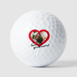 Ik hou van mijn Vriendin Custom Red Valentijns  Fo Golfballen