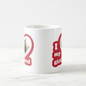 Ik hou van mijn Vriendin Custom Retro Valentijnse Koffiemok (Center)