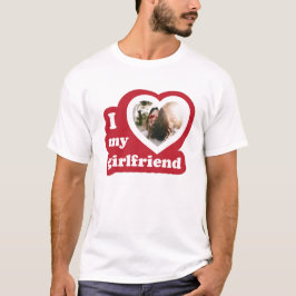 Ik hou van mijn Vriendin Custom Retro Valentijnse  T-shirt
