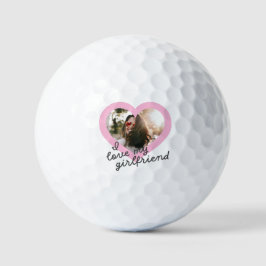 Ik hou van mijn Vriendin Custom Roze Valentijns  F Golfballen
