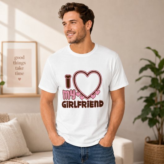 Ik hou van mijn vriendin Custom T-shirt