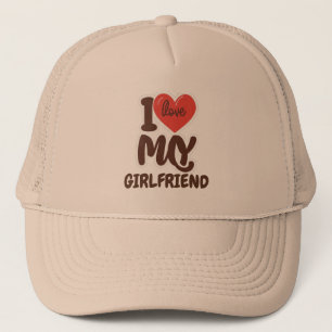 "Ik hou van mijn Vriendin ".custom Trucker Pet