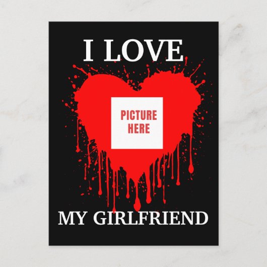 IK HOU VAN MIJN VRIENDIN CUSTOM VALENTIJNSDAG BRIEFKAART (Voorkant)