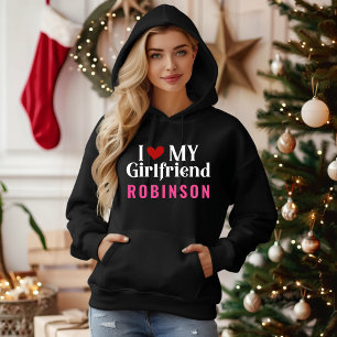 Ik hou van mijn Vriendin Elegant Zwart Hoodie