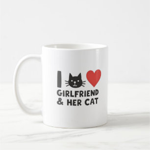 Ik hou van mijn Vriendin en haar kat" Cat Head Mok