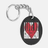 Ik hou van mijn Vriendin Foto Aangepast Sleutelhanger (Voorkant Links)