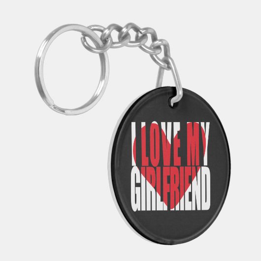 Ik hou van mijn Vriendin Foto Aangepast Sleutelhanger (Voorkant Links)