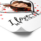 Ik hou van mijn Vriendin FOTO Gift Personalized He Poster (Hoek)