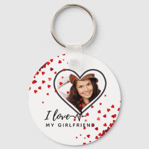 Ik hou van mijn Vriendin FOTO Gift Personalized He Sleutelhanger