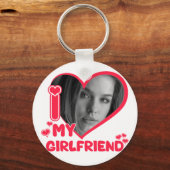 Ik hou van mijn Vriendin Foto Harder Valentijnse l Sleutelhanger (Voorkant)
