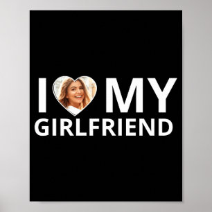 Ik hou van mijn vriendin Foto Hart Grappige vriend Poster
