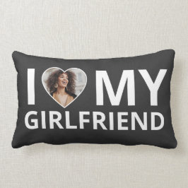 Ik hou van mijn Vriendin Foto Heart Funny Boyvrien Kussen