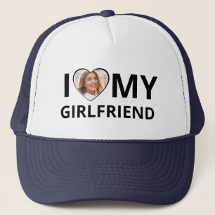 Ik hou van mijn Vriendin Foto Heart Funny Boyvrien Trucker Pet