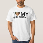 Ik hou van mijn Vriendin Foto Heart Funny T-Shirt (Voorkant)