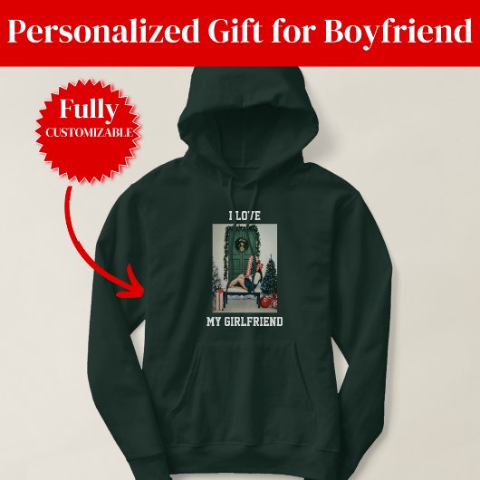 Ik hou van mijn vriendin foto pullover hoodie