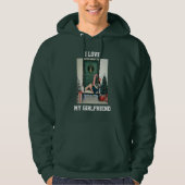 Ik hou van mijn vriendin foto pullover hoodie (Voorkant)