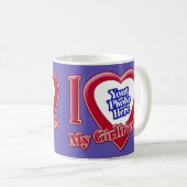 Ik hou van mijn Vriendin Foto Red Heart Paars Koffiemok (Voorkant rechts)