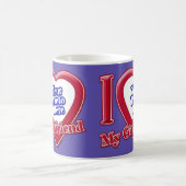 Ik hou van mijn Vriendin Foto Red Heart Paars Koffiemok (Center)