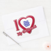 Ik hou van mijn Vriendin Foto Red Heart Vierkante Sticker (Envelop)