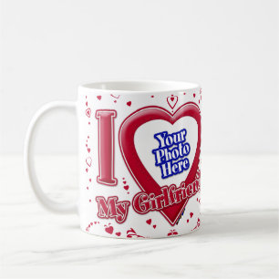 Ik hou van mijn Vriendin Foto Red Hearts Koffiemok