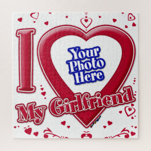 Ik hou van mijn Vriendin Foto Red Hearts Legpuzzel