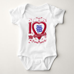 Ik hou van mijn Vriendin Foto Red Hearts Romper