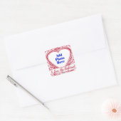 Ik hou van mijn Vriendin! Foto Red Hearts Vierkante Sticker (Envelop)