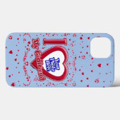 Ik hou van mijn Vriendin Foto Rood hart Baby Blauw Case-Mate iPhone Case (Achterkant (horizontaal))