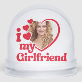 Ik hou van mijn Vriendin foto Sneeuwbol (Voorkant)
