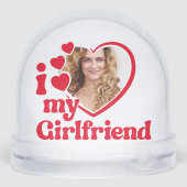 Ik hou van mijn Vriendin foto Sneeuwbol (Achterkant)