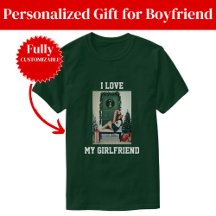 Ik hou van mijn vriendin Foto T-shirt cadeau voor 