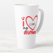Ik hou van mijn Vriendin fotocadeau Latte Mok (Rechterhoek)