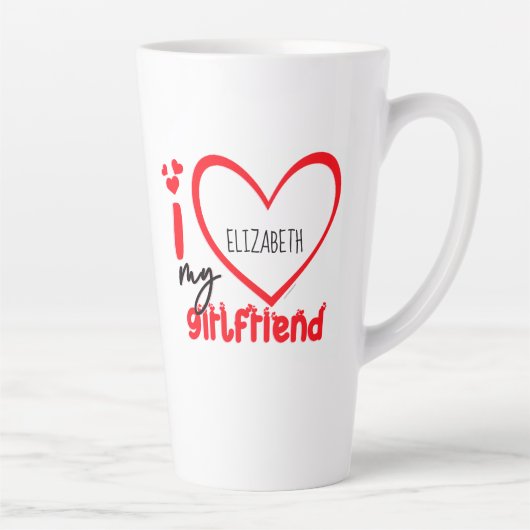 Ik hou van mijn Vriendin fotocadeau Latte Mok (Rechts)
