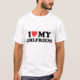 Ik hou van mijn Vriendin Funny Boyfriend Valen T-shirt