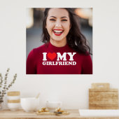Ik hou van mijn Vriendin gepersonaliseerde foto aa Poster (Keuken)