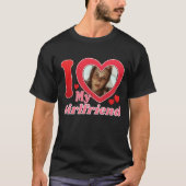Ik hou van mijn Vriendin gepersonaliseerde foto in T-shirt (Voorkant)