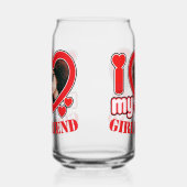 Ik hou van mijn Vriendin gepersonaliseerde foto te Blikvorm Glas (Links)