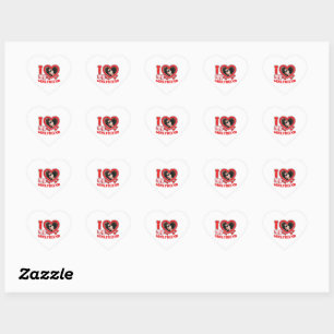 Ik hou van mijn Vriendin gepersonaliseerde foto te Hart Sticker