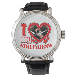 Ik hou van mijn Vriendin gepersonaliseerde foto te Horloge