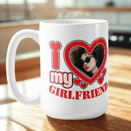Ik hou van mijn Vriendin gepersonaliseerde foto te Koffiemok