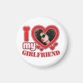 Ik hou van mijn Vriendin gepersonaliseerde foto te Magneet (Voorkant)