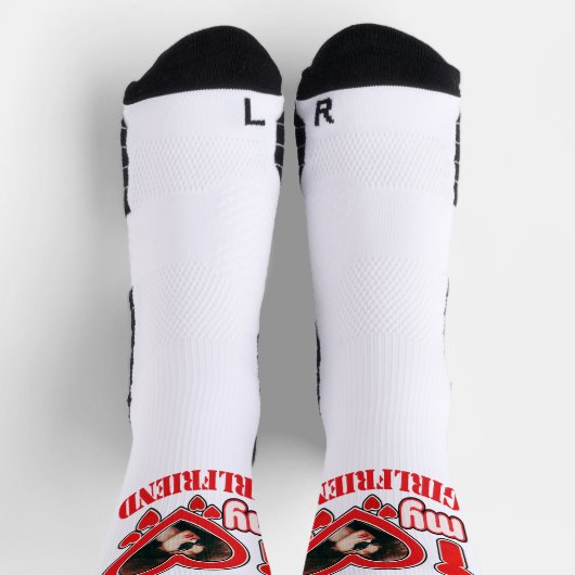 Ik hou van mijn Vriendin gepersonaliseerde foto te Sokken (Top)