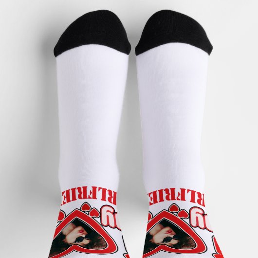 Ik hou van mijn Vriendin gepersonaliseerde foto te Sokken (Top)