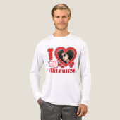 Ik hou van mijn Vriendin gepersonaliseerde foto te Tri-Blend Shirt (Voorkant)