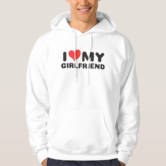 Ik hou van mijn vriendin GF ik hart mijn vriendin Hoodie (Voorkant)