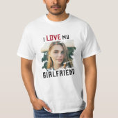 Ik hou van mijn Vriendin Grunge Custom Photo T-shirt (Voorkant)