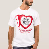 Ik hou van Mijn Vriendin Harde Foto Valentijns roo T-shirt (Voorkant)