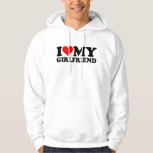 Ik hou van mijn Vriendin hart GF Valentijnsdag 1WH Hoodie